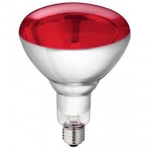Lampada Philips a raggi infrarossi E27 150W per riscaldamento di pulcini, suinetti e cuccioli   - Lampada Philips a infrarossi, 