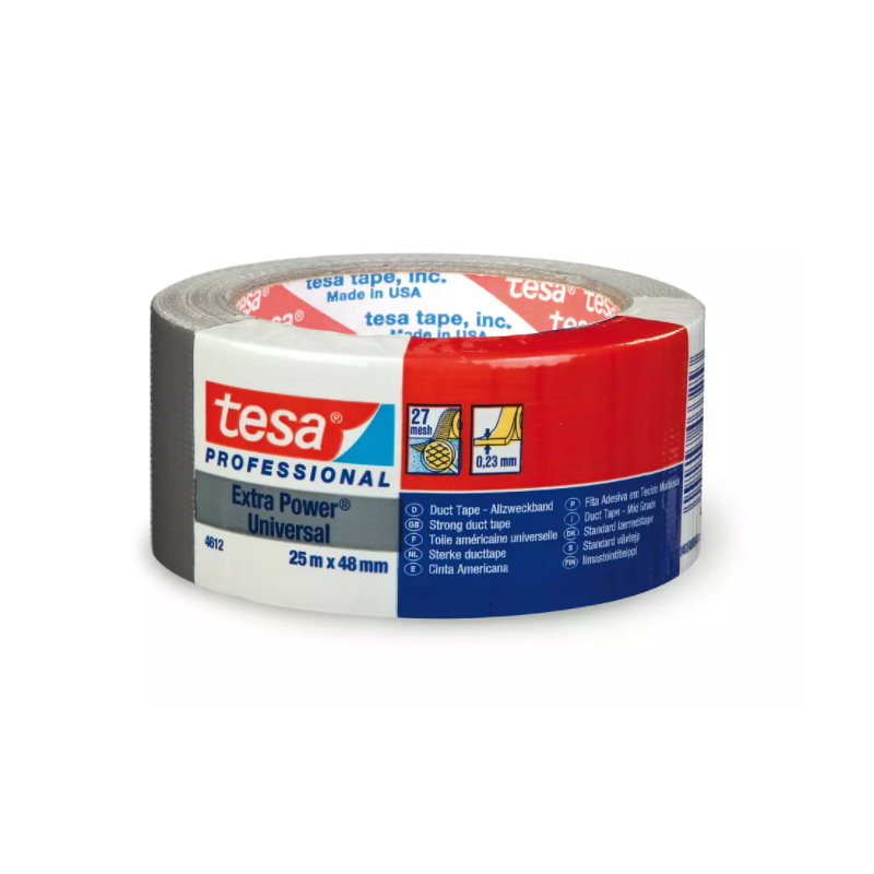 Buy Nastro americano TESA adesivo in tela plastificata mt 25x48mm ARGENTO impermeabile, isolante, utile per riparazioni generich