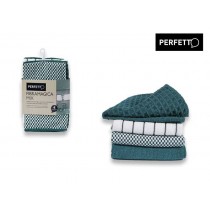 PANNO MICROFIBRA MULTIUSO PERFETTO 35x40cm 4pz PERFETTO - Panni in microfibra multiuso coordinati multipurpose microfibre cloth