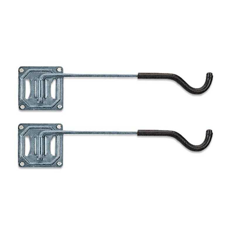 SUPPORTO PORTABICI A PARETE 2 pezzi MINUTEX - Coppia supporti pieghevoli portabicicletta a parete In acciaio tropicalizzato