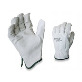 GUANTI FIORE EXTRAQUA 100% pelle bovino bianco QUALITA’ EXTRA con elastico stringipolso Taglia 7/S - Guanto FIORE G/148EX 100%