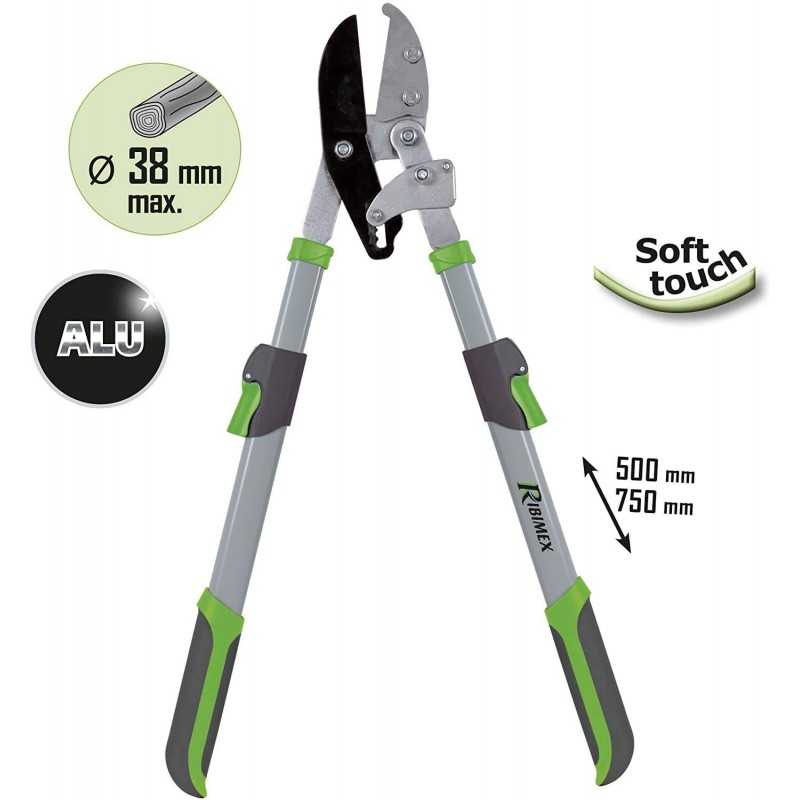 TRONCARAMI TELESCOPICO CON CRICCHETTO E CREMAGLIERA - 96cm RIBIMEX - Appositamente studiato per il legno secco grazie al suo si TRONCARAMI TELESCOPICO CON CRICCHETTO E CREMAGLIERA - 96cm RIBIMEX - Appositamente studiato per il legno secco grazie al suo si