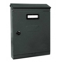 CASSETTA POSTALE PORTARIVISTE EVOLUZIONE 370x250x90mm ANTRACITE - in acciaio verniciato a polveri epossidiche. con tetto. serr