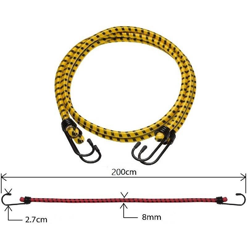 Buy Fune corda elastica Ø 8 x 200cm completo di ganci 