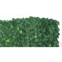 Siepe sempreverde decorativa finta artificiale con rete ombreggiante foglia LAURO sintetica H 100cm - Siepe decorativa con fog