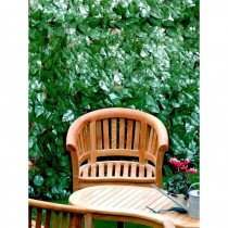 Siepe sempreverde decorativa finta artificiale con rete ombreggiante foglia LAURO sintetica H 150cm - Siepe decorativa con fog