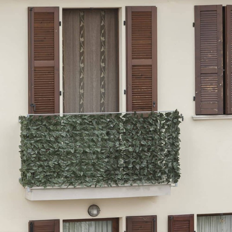 Buy Siepe sempreverde decorativa finta artificiale con rete ombreggiante foglia LAURO sintetica mt 3x1,5 