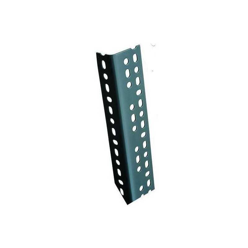 Montante angolare in acciaio verniciato per scaffalature Cosmet 35x55 mm, altezza 250 cm Grigio martellato - 
