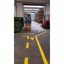 PITTURA SEGNALETICA SPARTITRAFFICO GIALLA 2,5 lt   - Pittura spartitraffico per segnaletica stradale orizzontale, composta da un