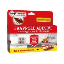 TRAPPOLA ADESIVA SCARAFAGGI E INSETTI STRISCIANTI PROTEMAX - Trappola adesiva non velenosa con attrattivo. Di facile e pratico 