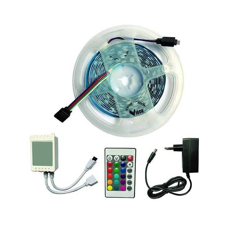 Buy STRISCIA LED MULTICOLOR 5 metri 24W-RGB 300 led 