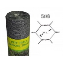 RETE PANDA ROMBOIDALE TRIPLA ZINCATA 51/6 H 150cm - La rete tripla torsione zincata è adatta per recintare animali domestici t