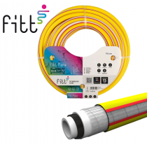TUBO IRRIGAZIONE A 5 STRATI FLORA GIALLO Ø 1" 25mt FITT  - Tubo a 5 strati con rinforzo magliato con spirale, realizzato con mat