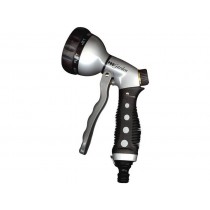 PISTOLA METALLO PER IRRIGAZIONE A 7 GETTI PRO GARDEN PROGARDEN  - Pistola 7 funzioni con impugnatura anti scivolo e comando fron