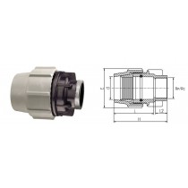 RACCORDO FEMMINA PLASSON Ø 90x3" PLASSON - I raccordi a compressione BIANCO &amp; NERO PLASSON sono idonei all’utilizzo per acq