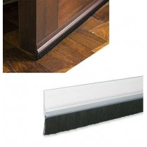 Paraspiffero parafreddo sottoporta autoadesivo con spazzolino Bianco - Paraspiffero adesivo per fondo porta in PVC con spazzol