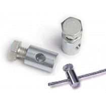 MORSETTO SERRAFILO ZINCATO 1 VITE IN TESTA ESAGONALE Ø 3mm FACOPLAST - Morsetto serrafilo a 1 Vite in testa esagonale, per cave