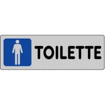CARTELLO ADESIVO "TOILETTE" UOMINI 5x15cm - 