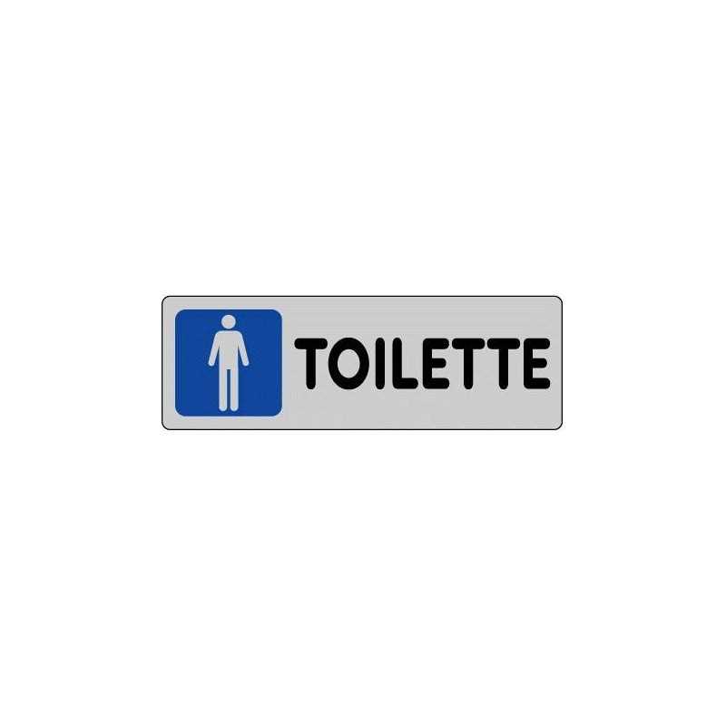 CARTELLO ADESIVO "TOILETTE" UOMINI 5x15cm - 