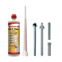 ANCORANTE CHIMICO FIS P PLUS 410ml FISCHER - FIS P PLUS è un resina chimica poliestere ibrida senza stirene. Resina e induritor