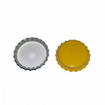 Tappi corona Ø 29mm con guarnizione in mastice per imbottigliamento - GIALLO - buste da 200 pezzi   - Tappo corona 29 mm con gua