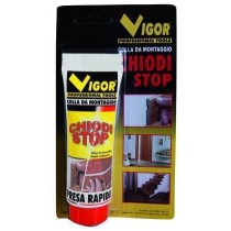 Colla adesivo di montaggio CHIODI-STOP Bianco 100ml VIGOR - Adesivo di montaggio Chiodi-Stop Sigillante monocomponente a base d
