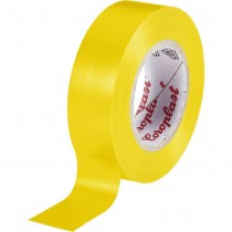 Nastro isolante antifiamma da elettricista Giallo 19 mm x 25 mt per isolare fili, cavi elettrici e di telecomunicazione   - Nast