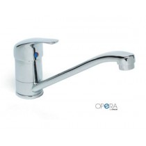 MISCELATORE MONOFORO PER LAVELLO OPERA CON BOCCA GIREVOLE - Cromato Con bocca orientabileCompleto di flessibili e fissaggiCart