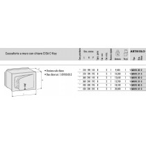 Buy CASSAFORTE A MURO CON CHIAVE CISA C-Key 36x24x15 cm 