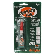 COLLA ADESIVO CIANOACRILATO UNIVERSALE CIANOWIL GEL 5g   - Ideale per superfici Verticale e Porose in plastica, legno, Gomma, me