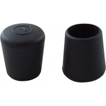PUNTALI CALZANTI ESTERNI IN PLASTICA NERA Ø 6mm 10 pezzi - Puntale calzante esterno in plastica nera adatto come piede per tub