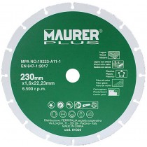 DISCO UNIVERSALE "MPLUS" TAGLIO LEGNO 115x1,2x22 - Disco da taglio universale per legno MAURER PLUS in metallo duro con bordo 