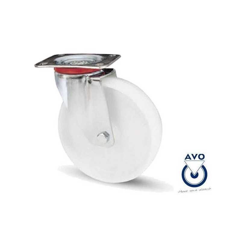 RUOTA 118BIS NYLON CUSCINETTO GIREVOLE 100x30mm AVO - 