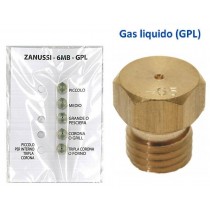 UGELLI PER PIANO COTTURA FORNELLI CUCINA A GPL set da 5 pezzi - Kit trasformazione GPL 5 ugelli per fornelli Piccolo, Medio, G