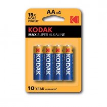 BATTERIE STILO AA KODAK 4 PZ - Pila alcalina AA da 1,5 V con una produzione ad alta energia, affidabile, con una lunga shelf l