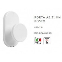 Portabiti 1 posto Eliplast 431/1 Bianco ELIPLAST - Il portabiti ad un posto di Eliplast è realizzato in robusto ABS. Dal design