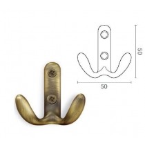 Gancio appendiabiti Mital-4020 Oro lucido - Larghezza: 50 mm Altezza: 50 mm Materiale: Zama pressofusa Finitura: Oro lucido Co