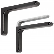 REGGIMENSOLE ACCIAIO RICOPERTE cm 12x8 NERO 2 PZ   - Mensole in acciaio con copertura in plastica colorata
Portata (2 pz.): 20 K