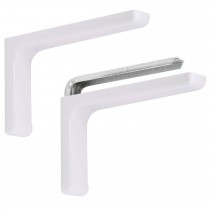 REGGIMENSOLE ACCIAIO RICOPERTE cm 24x14 BIANCO 2 PZ   - Mensole in acciaio con copertura in plastica colorata
Portata (2 pz.): 2