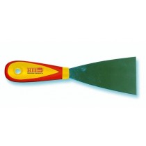 SPATOLA INOX con manico bi-componente HIT 25 mm MISTRAL - Spatola per stucco in acciaio INOX con manico bi-componente colore gi