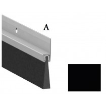 Supporto alluminio anodizzato Nero per bare strip Siat portoni, barre da 2,5m Tipo A - Guaine di supporto in alluminio semplic