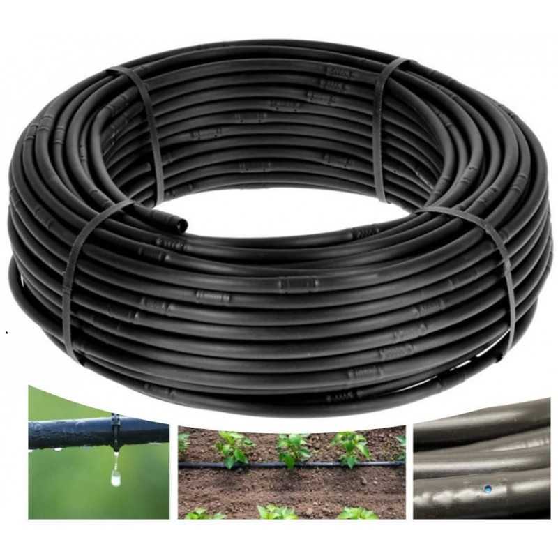 Buy TUBO IRRIGAZIONE A GOCCIA Ø 16mm NERO 50 metri con gocciolatore a pastiglia autopulente 