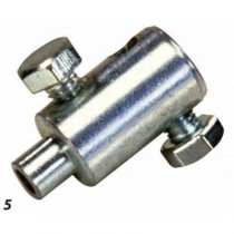 MORSETTO SERRAGGIO CAVO ZINCATO A 2 VITI Ø 2 - 4 mm FACOPLAST - Morsetto serrafilo doppio a 2 Viti, per cavetto Ø 2-4 mm, in ac