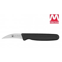 Coltello spelucchino lama curva Montana Montana  - Lama in acciaio speciale all'azoto NITRO-B
Manico in elastomeri termoplastici