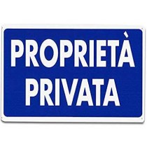 Cartello segnaletico in plastica PROPRIETA PRIVATA - 
