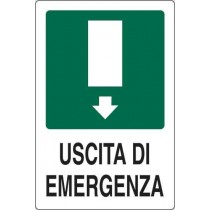 Cartello segnaletico in plastica USCITA DI EMERGENZA - 