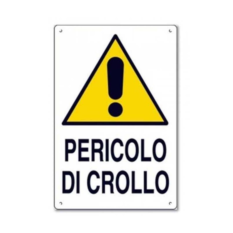 Buy CARTELLO PLASTICA 43x33 cm "PERICOLO DI CROLLO" 