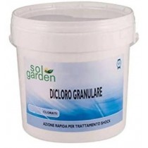 Dicloro granulare a rapida dissoluzione -55% SolGarden per un'azione disinfettante sicura e veloce 5000 g   - La presenza di clo