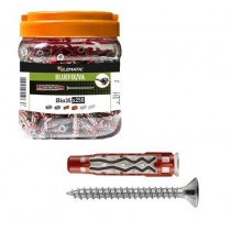 Tassello elematic BlueFix/VA 6x35 con vite - Innovativo ancorante bimateria Mod. BLUEFIX/VA 6. Si espandono e si annodano, ada