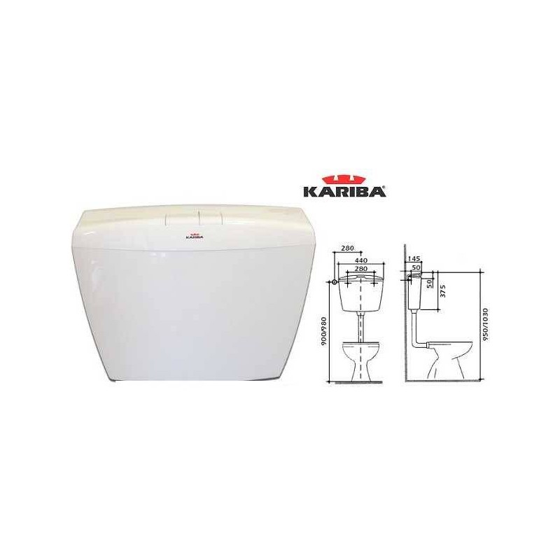 Buy Cassetta risciacquo WC esterna KARIBA 2008 Bianca 